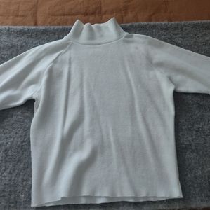 White Sweater Mock Neck